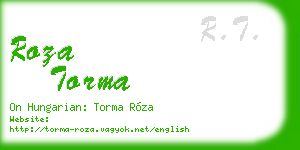 roza torma business card